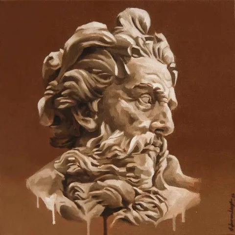 "isimsiz" eseri ONUR KARAALİOĞLU tarafından 2017 yılında 25x25 cm ölçülerinde Tuval üzeri yağlı boya tekniği ile yapılmıştır.