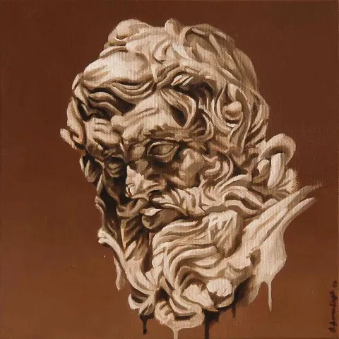 "isimsiz" eseri ONUR KARAALİOĞLU tarafından 2017 yılında 25x25 cm ölçülerinde Tuval üzeri yağlı boya tekniği ile yapılmıştır.