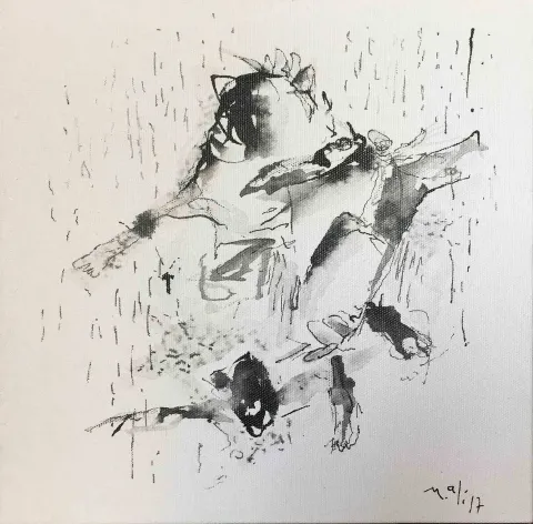 "Layers" eseri MUHAMMET ALİ ÇAKIR tarafından 2017 yılında 25x25 cm ölçülerinde Tuval üzeri yağlı boya tekniği ile yapılmıştır.