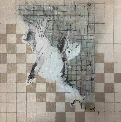 MUHAMMET ALİ ÇAKIR — “Layers”, 2017 "Layers" eseri MUHAMMET ALİ ÇAKIR tarafından 2017 yılında 25x25 cm ölçülerinde Tuval üzeri yağlı boya tekniği ile yapılmıştır.