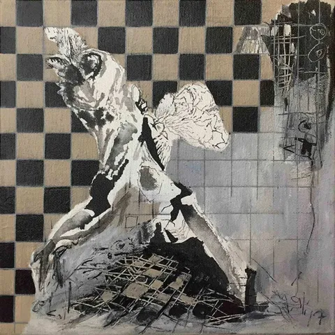 "Layers" eseri MUHAMMET ALİ ÇAKIR tarafından 2017 yılında 25x25 cm ölçülerinde Tuval üzeri yağlı boya tekniği ile yapılmıştır.