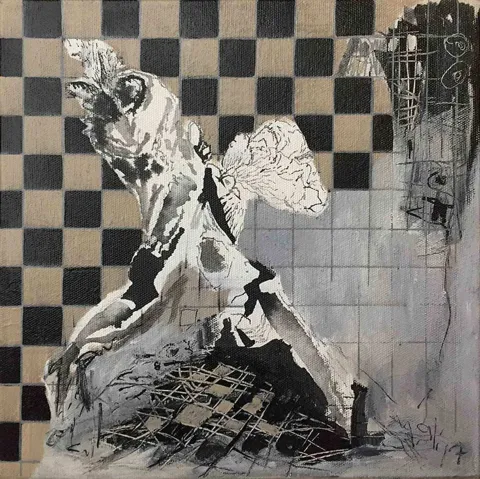"Layers" eseri MUHAMMET ALİ ÇAKIR tarafından 2017 yılında 25x25 cm ölçülerinde Tuval üzeri yağlı boya tekniği ile yapılmıştır.