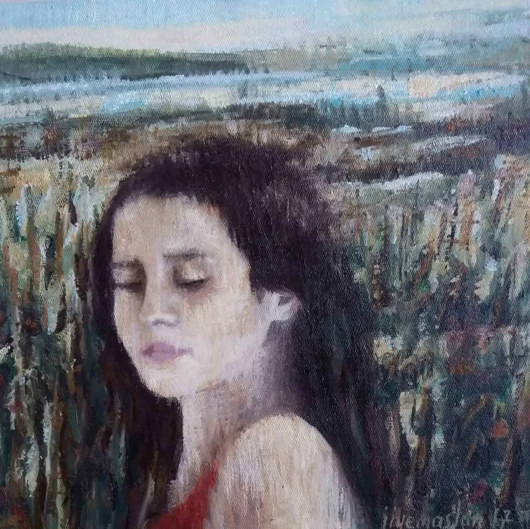 "isimsiz" eseri İMREN İYEM ASLAN tarafından 2017 yılında 25x25 cm ölçülerinde Tuval üzeri yağlı boya tekniği ile yapılmıştır.