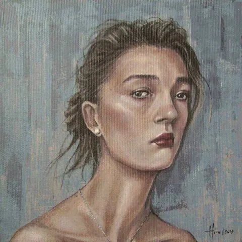 "isimsiz" eseri HİRA YILMAZ tarafından 2017 yılında 25x25 cm ölçülerinde Tuval üzeri yağlı boya tekniği ile yapılmıştır.