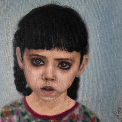 MEKİYE CEYLAN — “isimsiz”, 2017 "isimsiz" eseri MEKİYE CEYLAN tarafından 2017 yılında 25x25 cm ölçülerinde Tuval üzeri yağlı boya tekniği ile yapılmıştır.