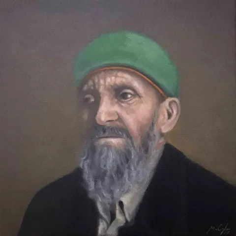 MEKİYE CEYLAN — “isimsiz”, 2017 "isimsiz" eseri MEKİYE CEYLAN tarafından 2017 yılında 25x25 cm ölçülerinde Tuval üzeri yağlı boya tekniği ile yapılmıştır.