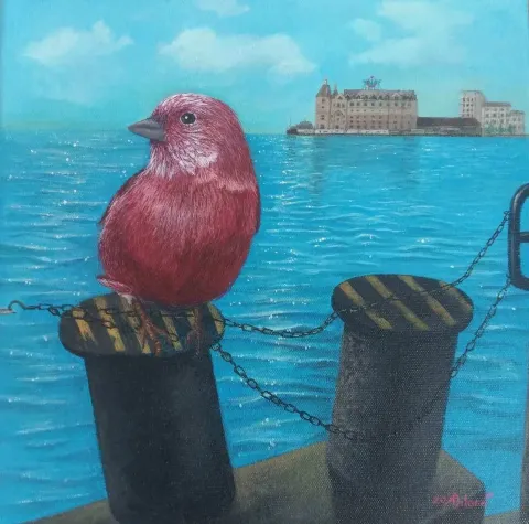 DİLARA KOZ — “Haydarpaşa Garı”, 2017 "Haydarpaşa Garı" eseri DİLARA KOZ tarafından 2017 yılında 25x25 cm ölçülerinde Tuval üzeri akrilik boya tekniği ile yapılmıştır.