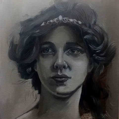 "isimsiz" eseri EREN ÇAĞDAŞ KARASU tarafından 2017 yılında 25x25 cm ölçülerinde Tuval üzeri yağlı boya tekniği ile yapılmıştır.
