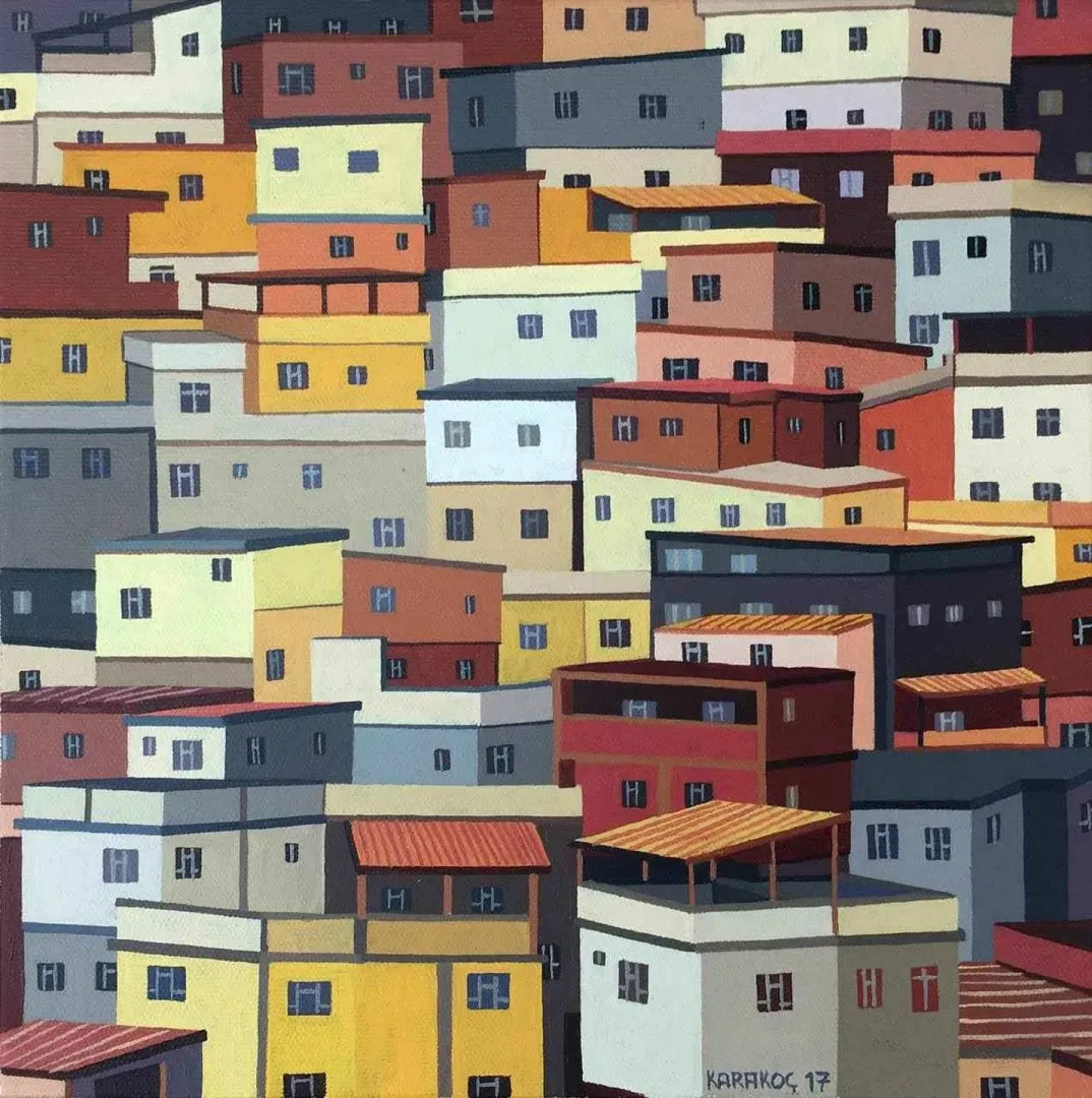 "isimsiz" eseri ALİ KARAKOÇ tarafından 2017 yılında 25x25 cm ölçülerinde Tuval üzeri yağlı boya tekniği ile yapılmıştır.