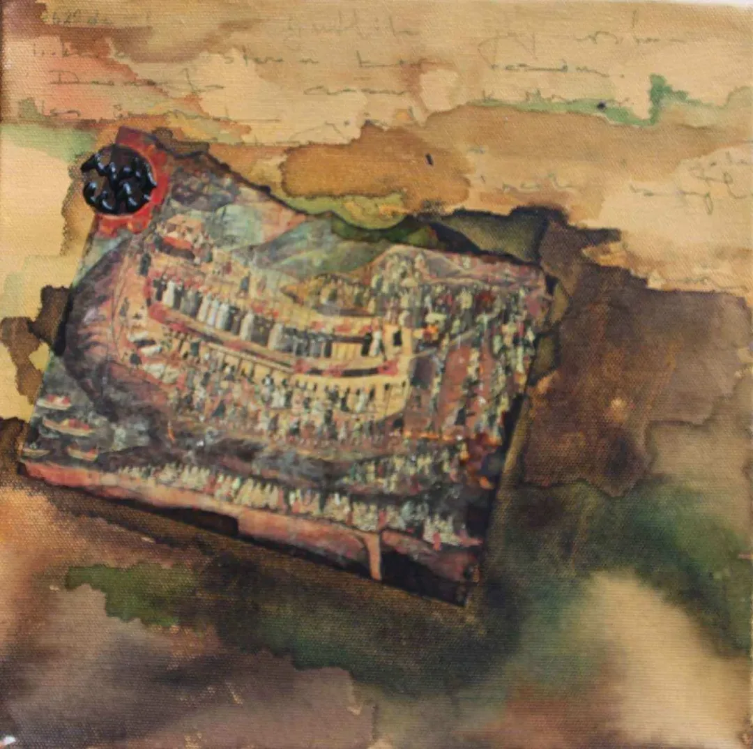 "Cizvitlilerin katli" eseri AKİFE DEKELİ tarafından 25x25 cm ölçülerinde Tuval üzeri karışık teknik tekniği ile yapılmıştır.