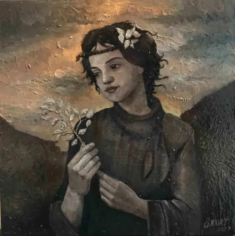 SAMİ KURT — “Özlem”, 2017 "Özlem" eseri SAMİ KURT tarafından 2017 yılında 25x25 cm ölçülerinde Tuval üzeri yağlı boya tekniği ile yapılmıştır.
