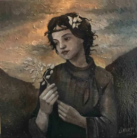 SAMİ KURT — “Özlem”, 2017 "Özlem" eseri SAMİ KURT tarafından 2017 yılında 25x25 cm ölçülerinde Tuval üzeri yağlı boya tekniği ile yapılmıştır.