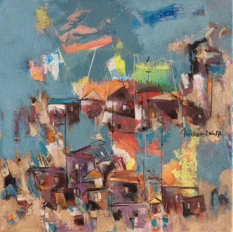 NACİYE BOZDOĞAN AKBAŞ — “isimsiz”, 2017 "isimsiz" eseri NACİYE BOZDOĞAN AKBAŞ tarafından 2017 yılında 25x25 cm ölçülerinde Tuval üzeri akrilik boya tekniği ile yapılmıştır.