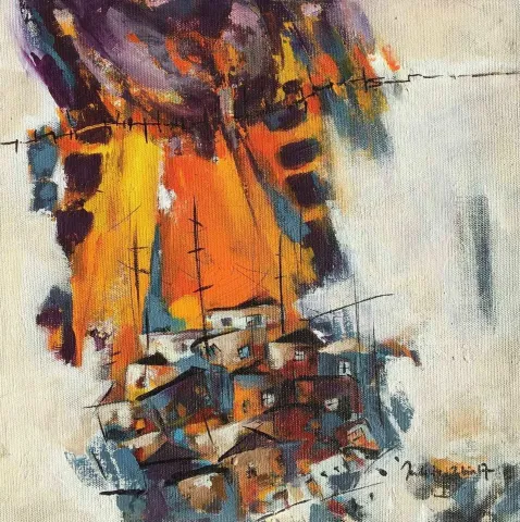 NACİYE BOZDOĞAN AKBAŞ — “isimsiz”, 2017 "isimsiz" eseri NACİYE BOZDOĞAN AKBAŞ tarafından 2017 yılında 25x25 cm ölçülerinde Tuval üzeri akrilik boya tekniği ile yapılmıştır.