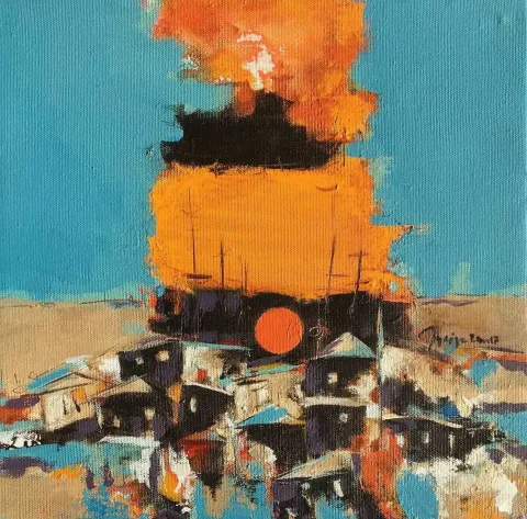 NACİYE BOZDOĞAN AKBAŞ — “isimsiz”, 2017 "isimsiz" eseri NACİYE BOZDOĞAN AKBAŞ tarafından 2017 yılında 25x25 cm ölçülerinde Tuval üzeri akrilik boya tekniği ile yapılmıştır.