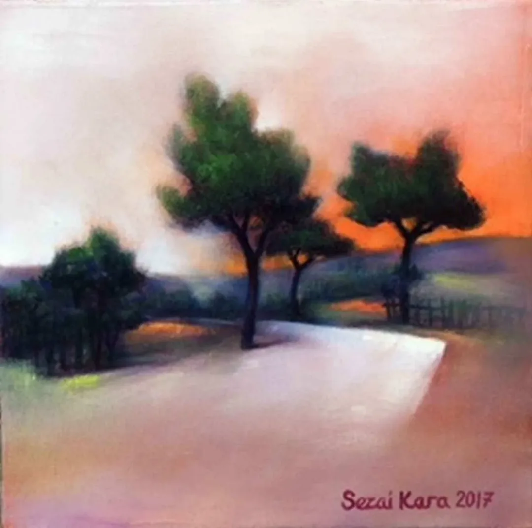 "isimsiz" eseri SEZAİ KARA tarafından 2017 yılında 25x25 cm ölçülerinde Tuval üzeri yağlı boya tekniği ile yapılmıştır.