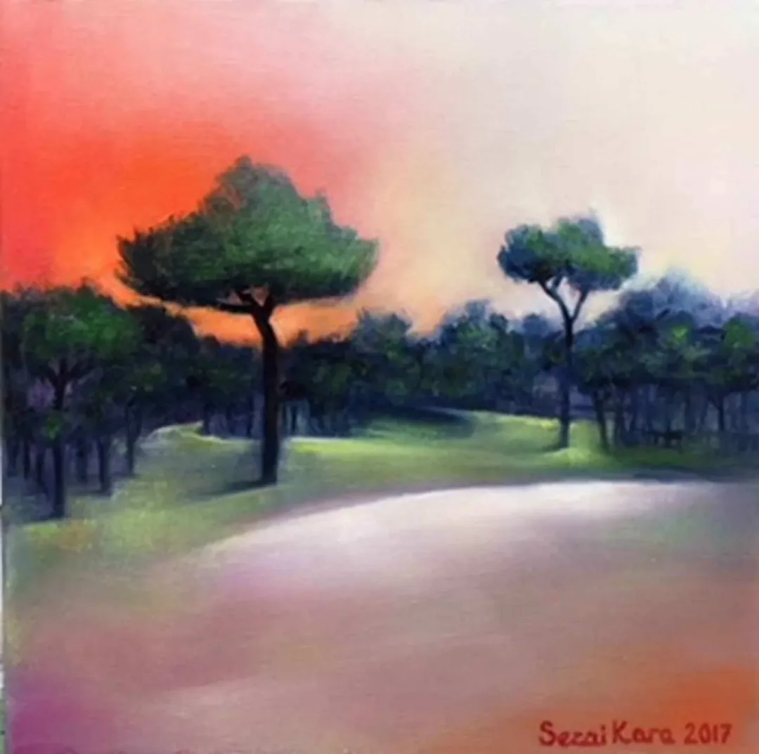 "isimsiz" eseri SEZAİ KARA tarafından 2017 yılında 25x25 cm ölçülerinde Tuval üzeri yağlı boya tekniği ile yapılmıştır.
