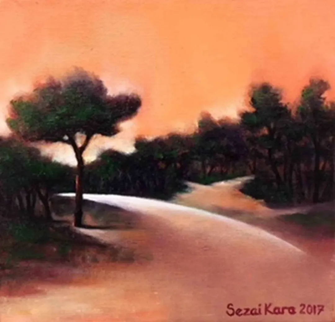"isimsiz" eseri SEZAİ KARA tarafından 2017 yılında 25x25 cm ölçülerinde Tuval üzeri yağlı boya tekniği ile yapılmıştır.