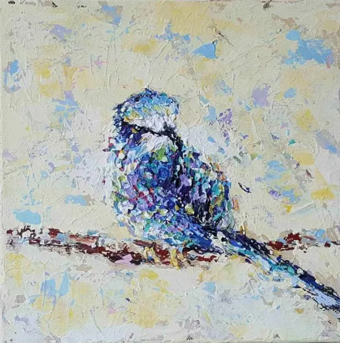 "isimsiz" eseri LEYLA ALİYEVA tarafından 2017 yılında 25x25 cm ölçülerinde Tuval üzeri yağlı boya tekniği ile yapılmıştır.
