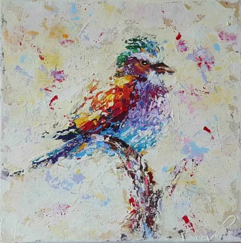 "isimsiz" eseri LEYLA ALİYEVA tarafından 2017 yılında 25x25 cm ölçülerinde Tuval üzeri yağlı boya tekniği ile yapılmıştır.