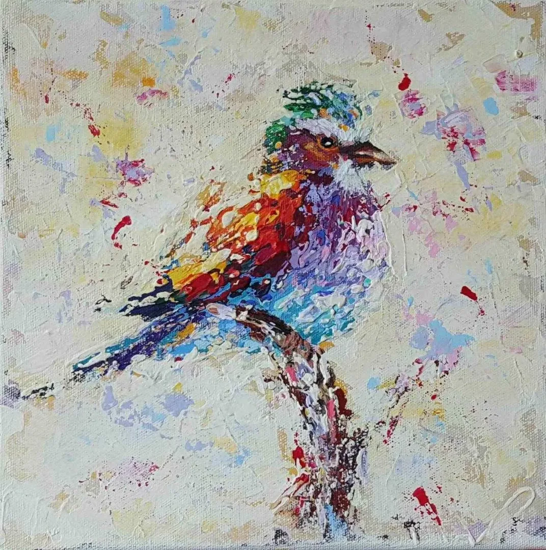 "isimsiz" eseri LEYLA ALİYEVA tarafından 2017 yılında 25x25 cm ölçülerinde Tuval üzeri yağlı boya tekniği ile yapılmıştır.