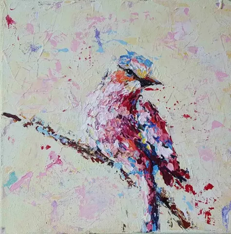 "isimsiz" eseri LEYLA ALİYEVA tarafından 2017 yılında 25x25 cm ölçülerinde Tuval üzeri yağlı boya tekniği ile yapılmıştır.