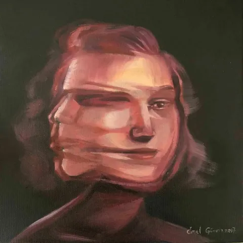 "kopuş" eseri EMEL GÜVEN tarafından 2017 yılında 25x25 cm ölçülerinde Tuval üzeri yağlı boya tekniği ile yapılmıştır.