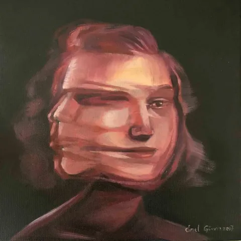 "kopuş" eseri EMEL GÜVEN tarafından 2017 yılında 25x25 cm ölçülerinde Tuval üzeri yağlı boya tekniği ile yapılmıştır.
