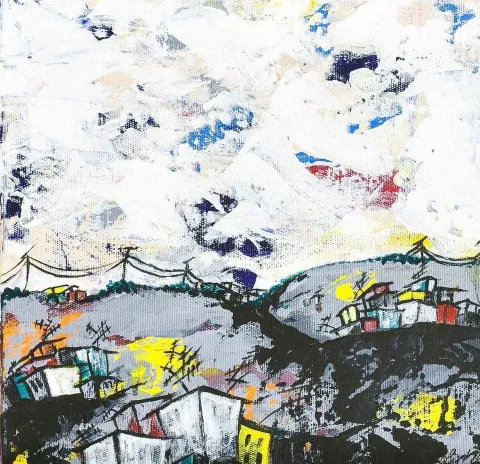 OBEN YILMAZ — “isimsiz”, 2017 "isimsiz" eseri OBEN YILMAZ tarafından 2017 yılında 25x25 cm ölçülerinde Tuval üzeri akrilik boya tekniği ile yapılmıştır.