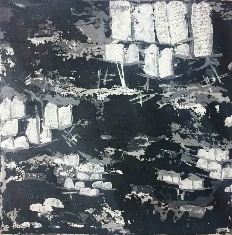 OBEN YILMAZ — “isimsiz”, 2017 "isimsiz" eseri OBEN YILMAZ tarafından 2017 yılında 25x25 cm ölçülerinde Tuval üzeri akrilik boya tekniği ile yapılmıştır.