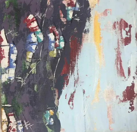 OBEN YILMAZ — “isimsiz”, 2017 "isimsiz" eseri OBEN YILMAZ tarafından 2017 yılında 25x25 cm ölçülerinde Tuval üzeri akrilik boya tekniği ile yapılmıştır.