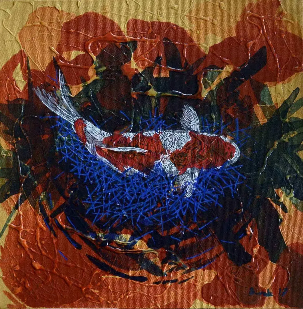 "isimsiz" eseri BURAK YAVUZYILMAZ tarafından 2017 yılında 25x25 cm ölçülerinde Tuval üzeri yağlı boya tekniği ile yapılmıştır.
