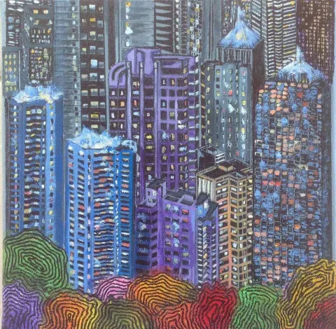 BURCU SEVİM GÖLGELİ — “isimsiz”, 2017 "isimsiz" eseri BURCU SEVİM GÖLGELİ tarafından 2017 yılında 25x25 cm ölçülerinde Tuval üzeri yağlı boya tekniği ile yapılmıştır.