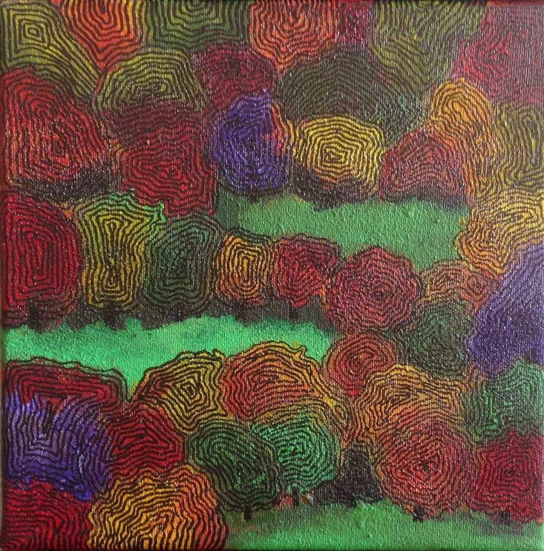 "isimsiz" eseri BURCU SEVİM GÖLGELİ tarafından 2017 yılında 25x25 cm ölçülerinde Tuval üzeri yağlı boya tekniği ile yapılmıştır.