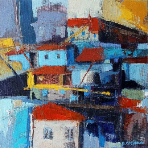 "isimsiz" eseri BAHAR KARAMAN GÜVENÇ tarafından 2017 yılında 25x25 cm ölçülerinde Tuval üzeri yağlı boya tekniği ile yapılmıştır.