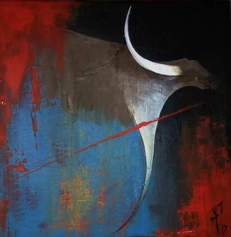 YASEMİN KÜLAHOĞLU — “isimsiz”, 2017 "isimsiz" eseri YASEMİN KÜLAHOĞLU tarafından 2017 yılında 25x25 cm ölçülerinde Tuval üzeri yağlı boya tekniği ile yapılmıştır.