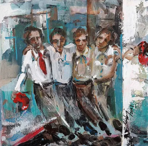 ZUHAL BAŞBUĞ — “isimsiz”, 2017 "isimsiz" eseri ZUHAL BAŞBUĞ tarafından 2017 yılında 25x25 cm ölçülerinde Tuval üzeri yağlı boya tekniği ile yapılmıştır.