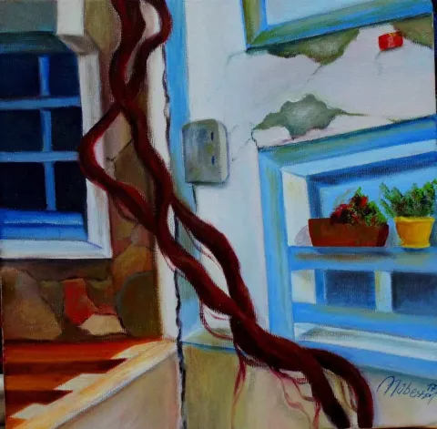 "25x25" eseri MÜBERRA BÜLBÜL tarafından 2017 yılında 25x25 cm ölçülerinde Tuval üzeri yağlı boya tekniği ile yapılmıştır.