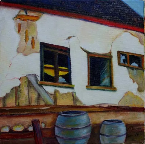 "25x25" eseri MÜBERRA BÜLBÜL tarafından 2017 yılında 25x25 cm ölçülerinde Tuval üzeri yağlı boya tekniği ile yapılmıştır.