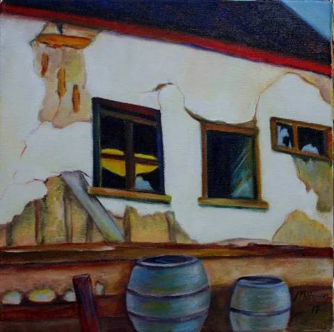 "25x25" eseri MÜBERRA BÜLBÜL tarafından 2017 yılında 25x25 cm ölçülerinde Tuval üzeri yağlı boya tekniği ile yapılmıştır.