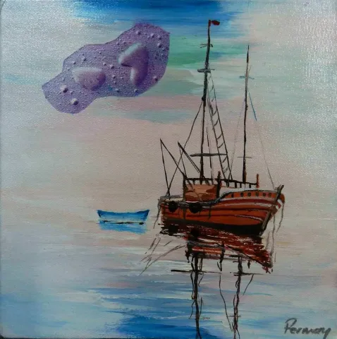 FERMAN AYDIN — “25x25”, 2017 "25x25" eseri FERMAN AYDIN tarafından 2017 yılında 25x25 cm ölçülerinde Tuval üzeri akrilik boya tekniği ile yapılmıştır.