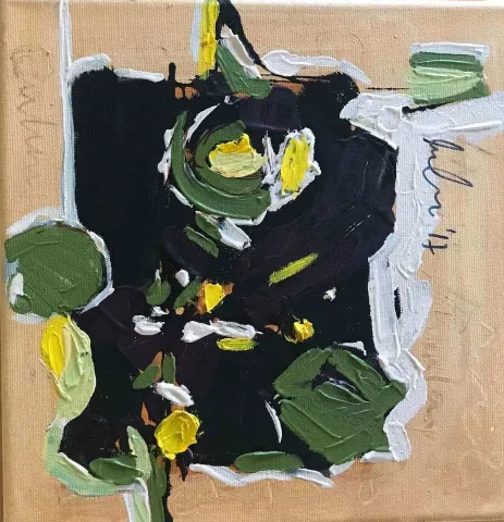 "25x25" eseri MERVE GÜVEN tarafından 2017 yılında 25x25 cm ölçülerinde Tuval üzeri akrilik boya tekniği ile yapılmıştır.