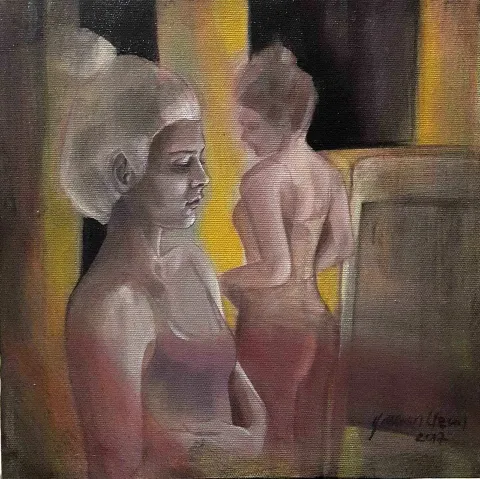 YASEMİN UZUN — “Kara Tahta”, 2017 "Kara Tahta" eseri YASEMİN UZUN tarafından 2017 yılında 25x25 cm ölçülerinde Tuval üzeri yağlı boya tekniği ile yapılmıştır.