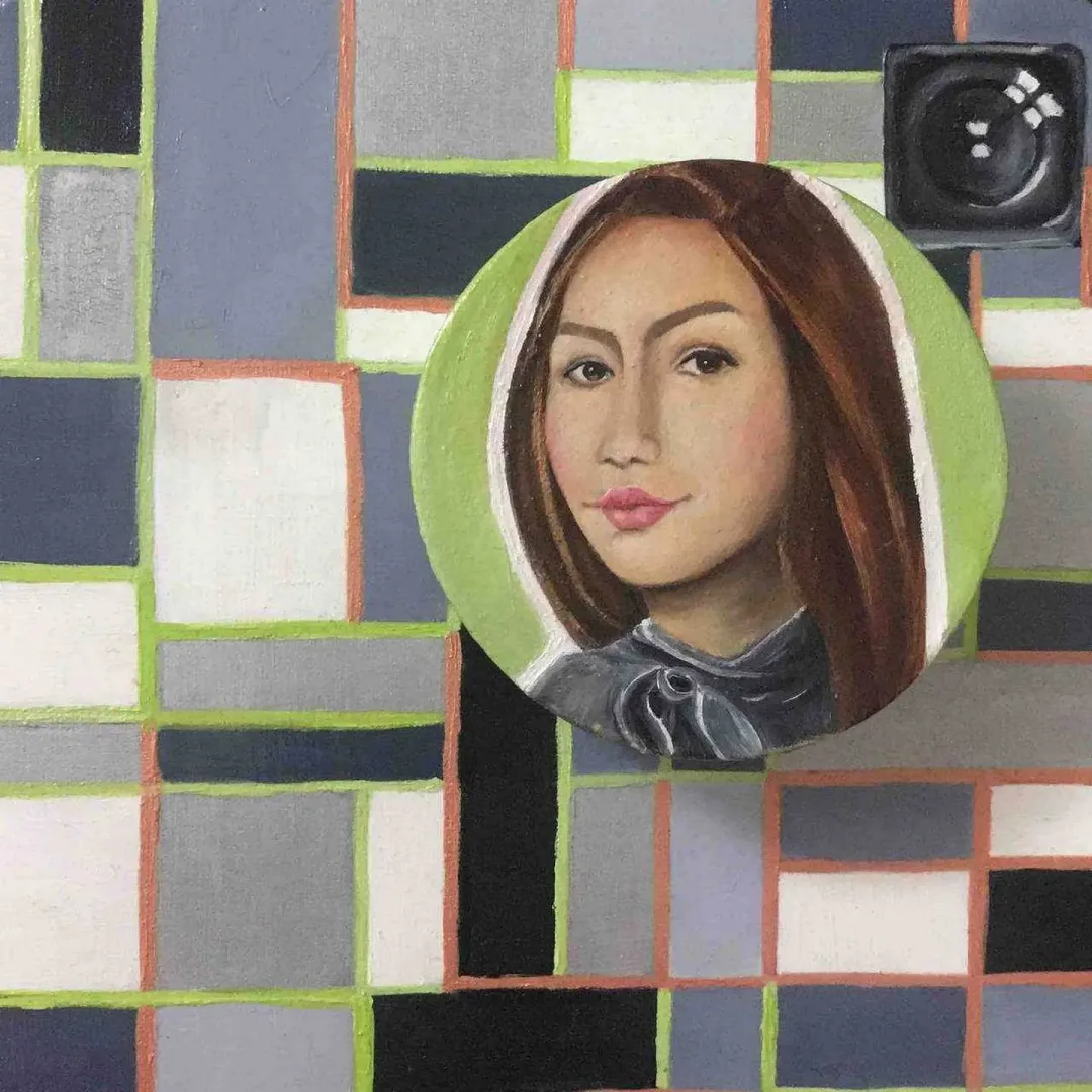 yakınlaştır "Selfie" eseri GİZEM FATMA ÇETİN tarafından 2017 yılında 25x25 cm ölçülerinde Tuval üzeri karışık teknik tekniği ile yapılmıştır.