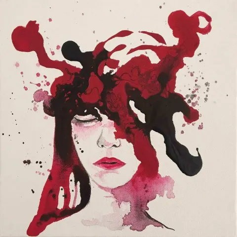 ÇAĞLA YARICI — “isimsiz”, 2017 "isimsiz" eseri ÇAĞLA YARICI tarafından 2017 yılında 25x25 cm ölçülerinde Tuval üzeri akrilik boya tekniği ile yapılmıştır.