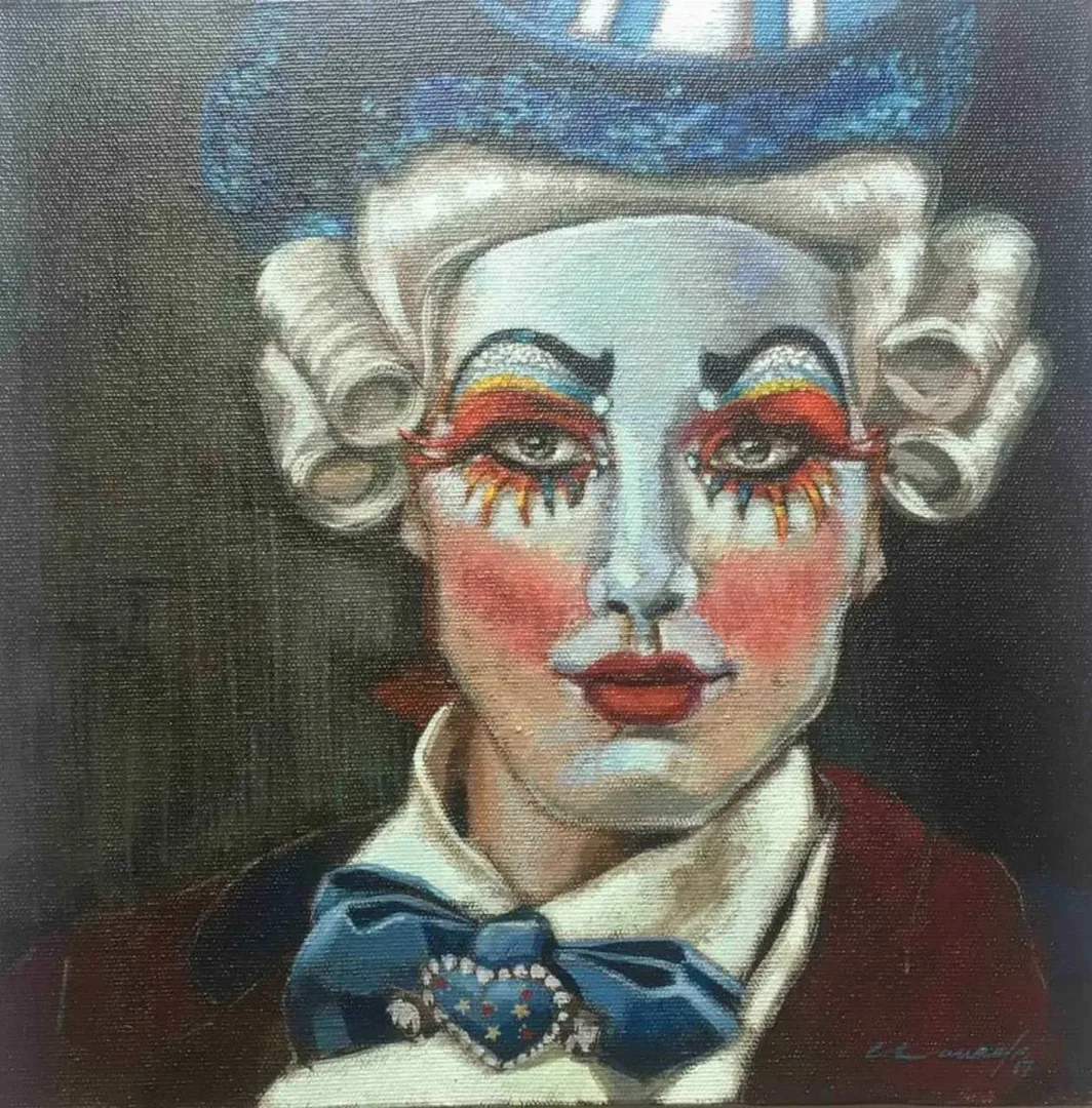 "isimsiz" eseri CENGİZHAN KONURALP tarafından 2017 yılında 25x25 cm ölçülerinde Tuval üzeri yağlı boya tekniği ile yapılmıştır.