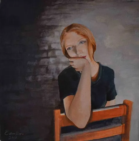 ÖZLEM KARA — “isimsiz”, 2017 "isimsiz" eseri ÖZLEM KARA tarafından 2017 yılında 25x25 cm ölçülerinde Tuval üzeri yağlı boya tekniği ile yapılmıştır.