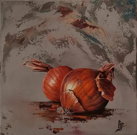 "isimsiz" eseri HÜSEYİN FEYZULLAH tarafından 2017 yılında 25x25 cm ölçülerinde Tuval üzeri yağlı boya tekniği ile yapılmıştır.