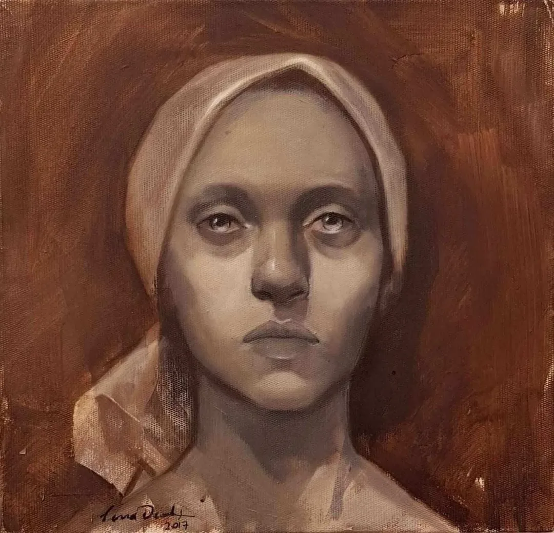 "isimsiz" eseri SEMA ÖCAL tarafından 2017 yılında 25x25 cm ölçülerinde Tuval üzeri akrilik boya tekniği ile yapılmıştır.