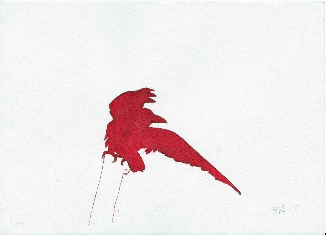 "Karga" eseri YİĞİT ALTIPARMAKOĞULLARI tarafından 2013 yılında 15x21 cm ölçülerinde Kağıt üzeri Ekolin tekniği ile yapılmıştır.